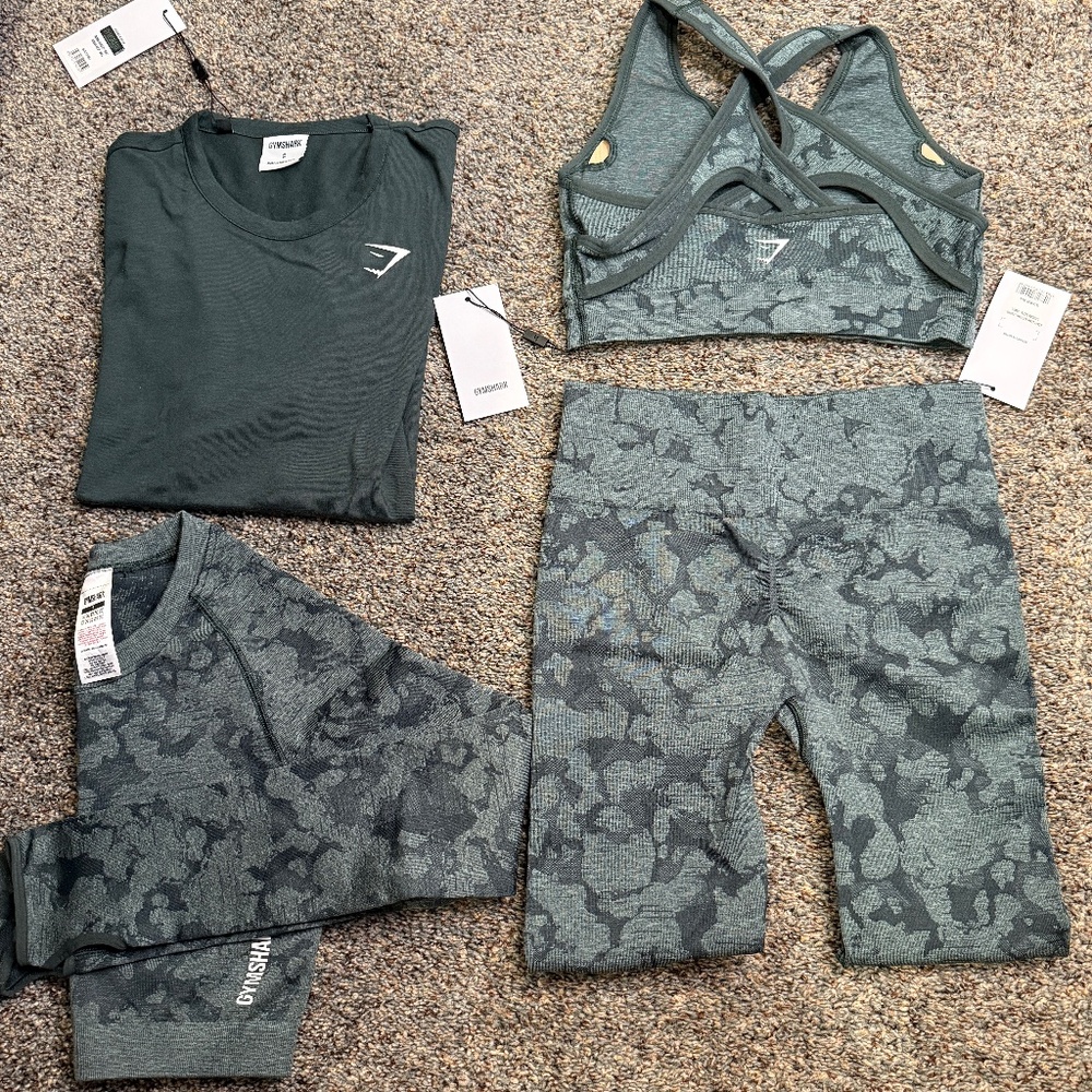 Gymshark workout set camo